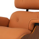 Lounge chair & Ottoman - Palissandre précieux & Cuir Camel