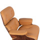 Lounge chair & Ottoman - Palissandre précieux & Cuir Camel
