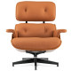 Lounge chair & Ottoman - Palissandre précieux & Cuir Camel