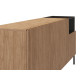 Buffet bas QUENOR - Chêne miel & Céruse noire - 180 cm