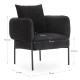 Fauteuil AYUNI - Velours côtelé - Black