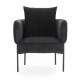 Fauteuil AYUNI - Velours côtelé - Black