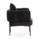 Fauteuil AYUNI - Velours côtelé - Black