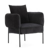 Fauteuil AYUNI - Velours côtelé - Black
