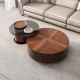 Duo de tables basses RIGA - Bois de noyer