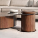 Duo de tables basses RIGA - Bois de noyer