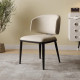 Chaise MARANELLO - Fonte d'acier & Cuir Taupe