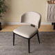 Chaise MARANELLO - Fonte d'acier & Cuir Taupe