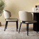 Chaise MARANELLO - Fonte d'acier & Cuir Taupe