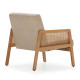 Fauteuil CANNA - Chêne & Velours côtelé Crème