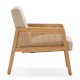 Fauteuil CANNA - Chêne & Velours côtelé Crème