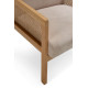 Fauteuil CANNA - Chêne & Velours côtelé Crème