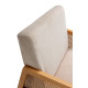 Fauteuil CANNA - Chêne & Velours côtelé Crème