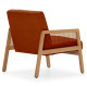 Fauteuil CANNA - Chêne & Velours côtelé Brique