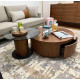 Duo de tables basses RIGA - Bois de noyer
