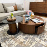 Duo de tables basses RIGA - Bois de noyer