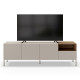 Meuble TV QUENOR - Crème & Chêne - 180 cm