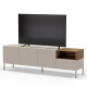 Meuble TV QUENOR - Crème & Chêne - 180 cm