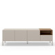 Meuble TV QUENOR - Crème & Chêne - 180 cm