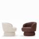 Fauteuil NUMA - Fauteuil pivotant - Tweed Aubergine