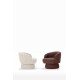 Fauteuil NUMA - Fauteuil pivotant - Tweed Aubergine