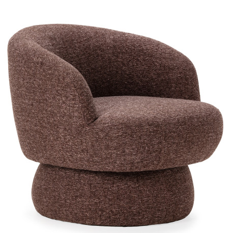 Fauteuil NUMA - Fauteuil pivotant - Tweed Aubergine