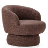 Fauteuil NUMA - Fauteuil pivotant - Tweed Aubergine