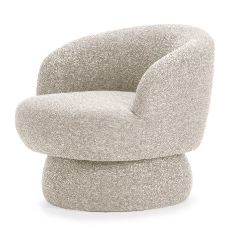Fauteuil NUMA - Fauteuil pivotant - Tweed Aubergine