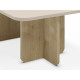 Table basse ZOYA - Chêne & Crème