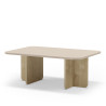 Table basse ZOYA - Chêne & Crème