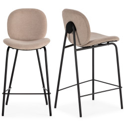 Tabouret OZAO - Toile Beige sable