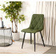 Chaise AQUES - Cuir Vert - Soft-Touch