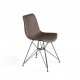 Chaise SANTY cuir Chocolat
