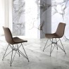 Chaise SANTY cuir Chocolat