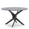 Table à manger IRIZA - Verre fumé - 120 cm