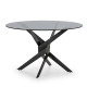 Table à manger IRIZA - Verre fumé - 120 cm