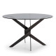Table à manger IRIZA - Verre fumé - 120 cm
