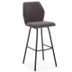 Tabouret ALELI - Toile de coton anthracite & matelassage nid d'abeille