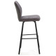 Tabouret ALELI - Toile de coton anthracite & matelassage nid d'abeille