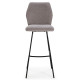 Tabouret ALELI - Toile de coton anthracite & matelassage nid d'abeille