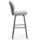 Tabouret ALELI - Toile de coton anthracite & matelassage nid d'abeille