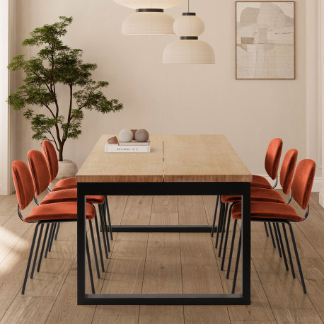 Table à manger MORONI - Chêne massif - 220 cm