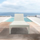 Bain de soleil MYKONOS - Alumium Blanc & Textilène Blanc