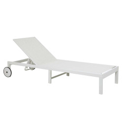 Bain de soleil MYKONOS - Alumium Blanc & Textilène Blanc