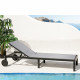 Bain de soleil MYKONOS - Alumium Blanc & Textilène Blanc