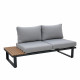 Salon outdoor SKYROS modulable - Alumium & Bois d'accacia