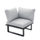 Salon outdoor SKYROS modulable - Alumium & Bois d'accacia