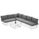 Salon outdoor MILOS modulable - Aluminium blanc