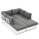 Salon outdoor MILOS modulable - Aluminium blanc