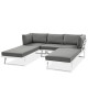 Salon outdoor MILOS modulable - Aluminium blanc